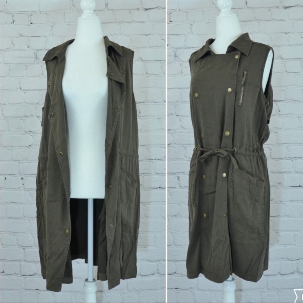๐ Michael Stars Double Breasted Trench Vests SIZE Medium - Picture 1 of 12